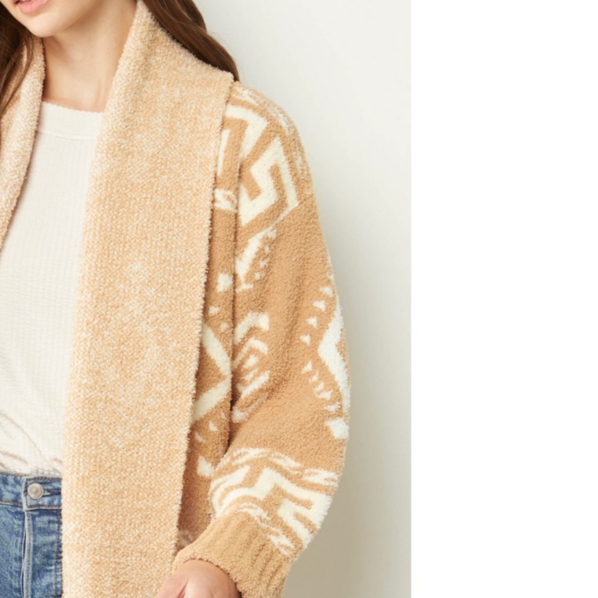 Womens Aztec Cardigan / Geometric Tribal Open Front Sweater Cardigan Etsy