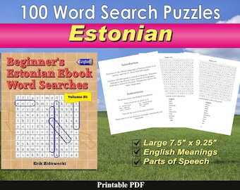 Beginner's Estonian Ebook Word Searches