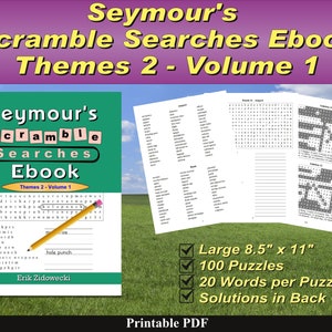 Seymour&#39;s Scramble Searches Ebook - Themes 2 - Volume 1