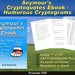 Seymour&#39;s Cryptoquotes Ebook - Humorous Cryptograms