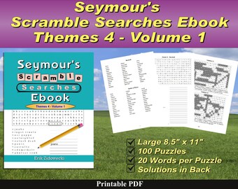 Seymour's Scramble Searches Ebook - Themes 4 - Volume 1