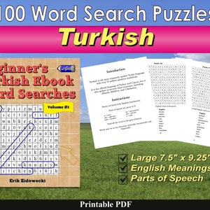 Beginner&#39;s Turkish Ebook Word Searches