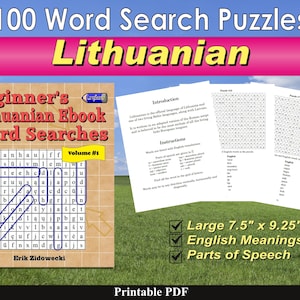 Beginner&#39;s Lithuanian Ebook Word Searches