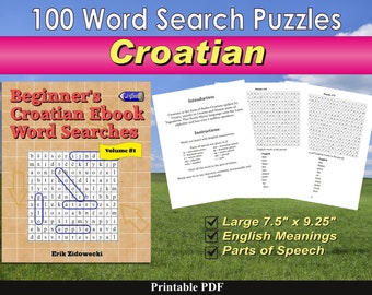 Beginner&#39;s Croatian Ebook Word Searches