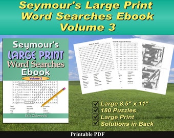 Seymour's Large Print Word Searches Ebook - Volume 3