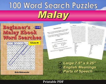 Beginner's Malay Ebook Word Searches