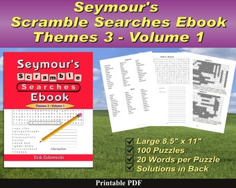 Seymour's Scramble Searches Ebook - Themes 3 - Volume 1