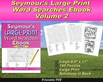 Seymour's Large Print Word Searches Ebook - Volume 2