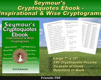 Seymour&#39;s Cryptoquotes Ebook - Inspirational & Wise Cryptograms