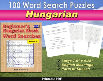 Beginner's Hungarian Ebook Word Searches
