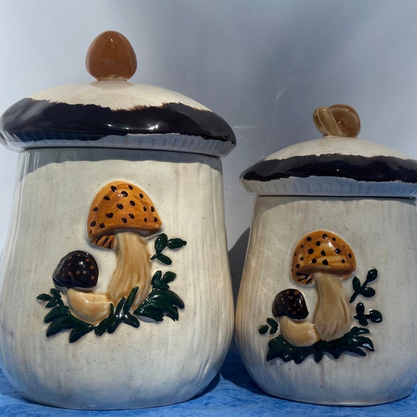 Merry Mushroom Canister Set of Two