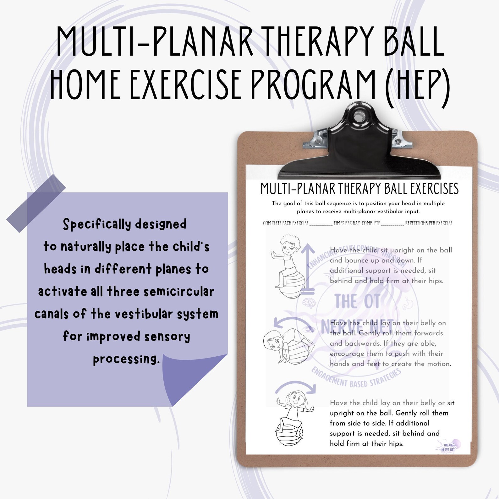 Multiplanar Vestibular Ball Exercises | Occupational Therapy | Sensory ...