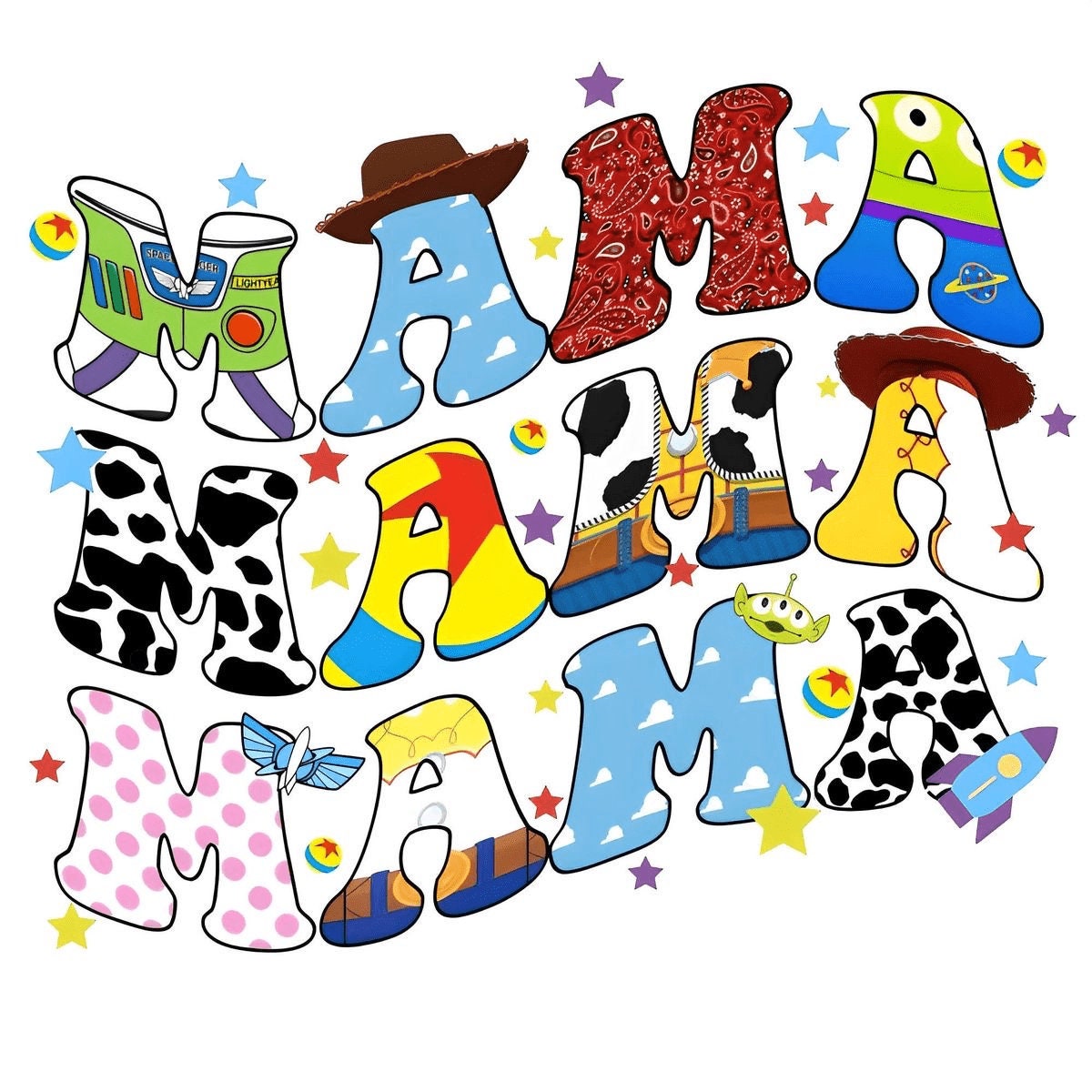 Toystory MAMA Decal PNG Sublimation Design - Etsy