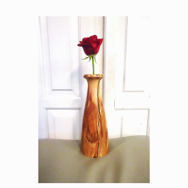 Handturned Crab-Apple Wood Vase