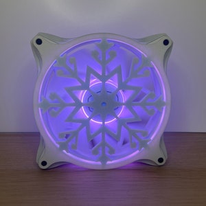 Snowflake - Gaming Computer Fan Shroud/ Grill /Cover - Custom 3D Printed - 120mm or 140mm