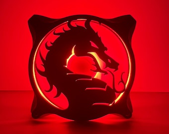 Dragon - Gaming Computer Fan Shroud/ Grill /Cover - Custom 3D Printed - 120mm or 140mm