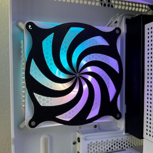 Hypnotic Spiral - PC Fan Shroud/ Grill /Cover -  120mm, 140 mm