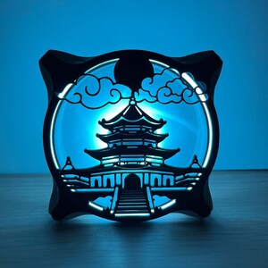 Japanese Temple - RGB Gaming Computer Fan Shroud/ Grill /Cover - Custom 3D Printed - 120mm