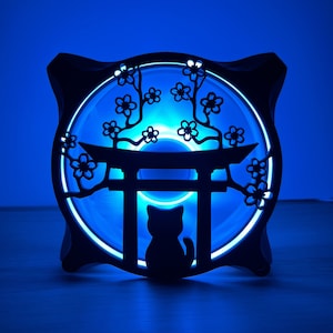 Cat Under Tori - Ventola per computer da gioco RGB, griglia, copertura, stampa 3D personalizzata, 120 mm