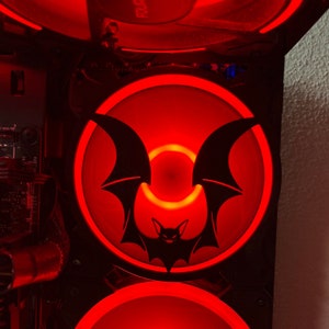 Spread Wings Bat - Gaming Computer Fan Shroud/ Grill /Cover - Custom 3D Printed - 120mm or 140mm