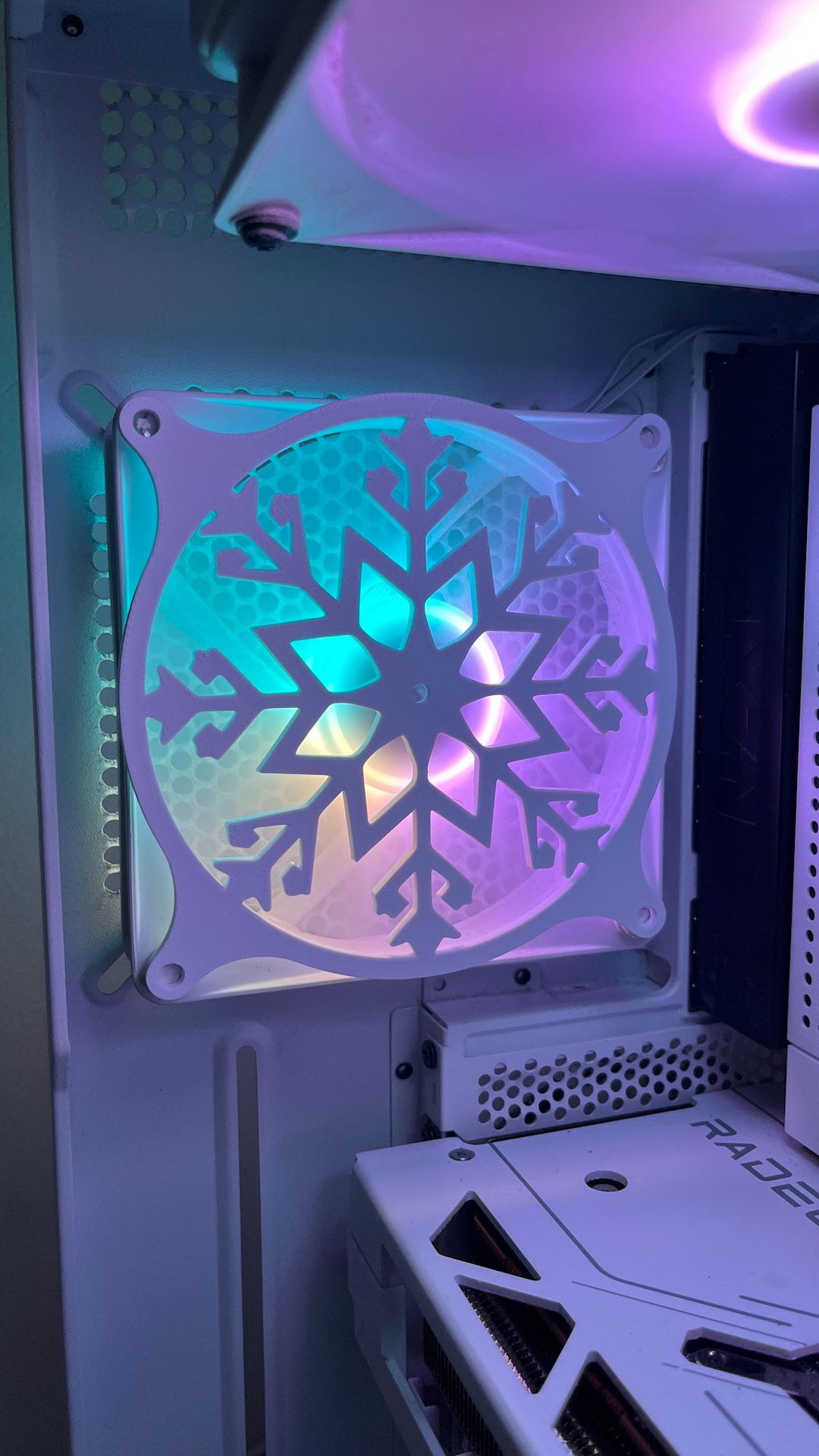 Snowflake - Gaming Computer Fan Shroud/ Grill /cover - Custom 3D ...