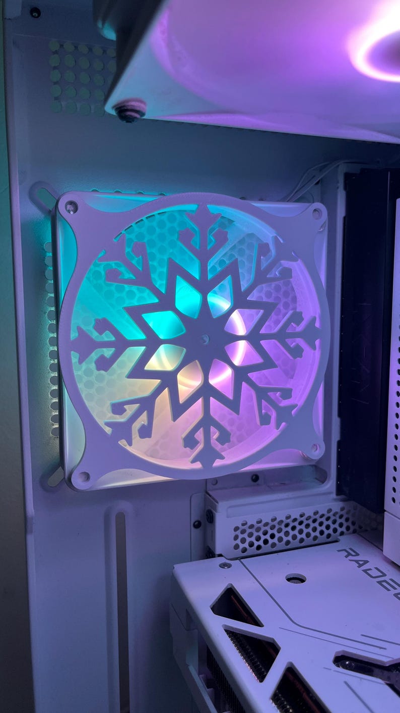 Snowflake - Gaming Computer Fan Shroud/ Grill /cover - Custom 3D ...
