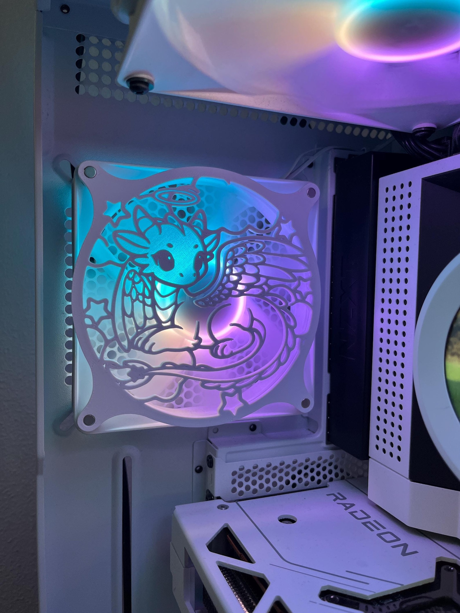Celestial Dragon - RGB Gaming Computer Fan Shroud/ Grill /cover ...