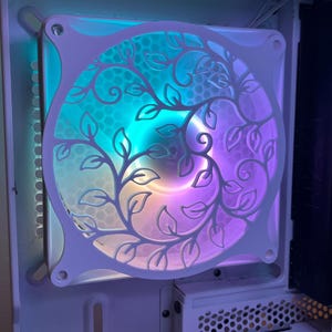 クリーピングヴァイン - ゲーミングコンピューターファンシュラウド/グリル/カバー - カスタム3Dプリント - 120 mm