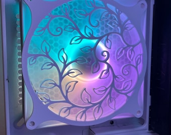 Creeping Vine  - Gaming Computer Fan Shroud/ Grill /Cover - Custom 3D Printed - 120mm