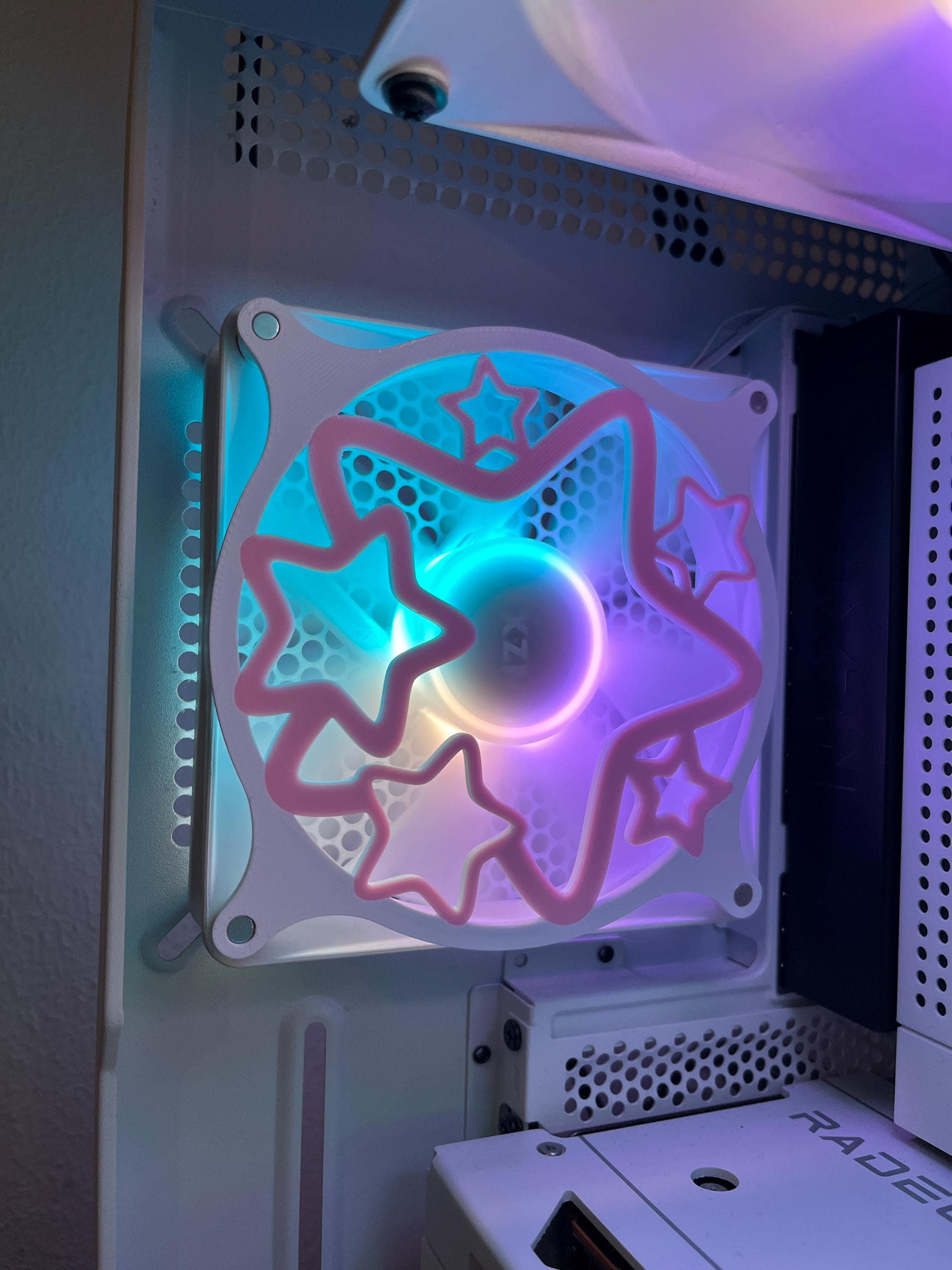 Starry Twinkles - Rejilla/cubierta para ventilador de PC - 120 mm, 140 mm - Dos colores