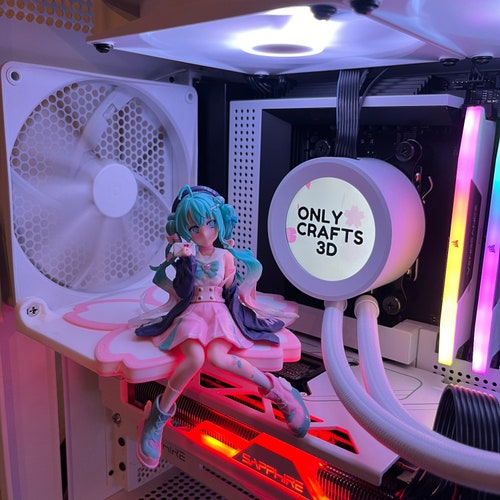 Étagère pour ventilateur Sakura pour PC | Plateforme imprimée en 3D