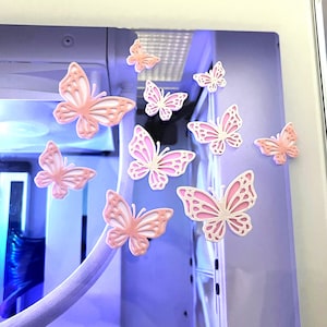 Butterfly PC Charms | Decoration Stick-On | Adhesive | Stick Anywhere | PC Customization