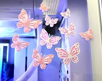 Butterfly PC Charms | Decoration Stick-On | Adhesive | Stick Anywhere | PC Customization