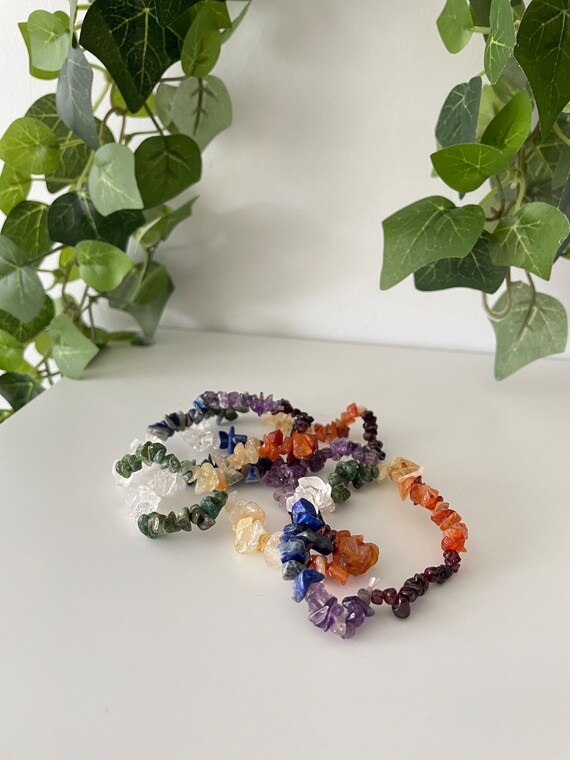 Crystal Gemstone Chip Bracelets ~ Amazonite Brace… - image 10