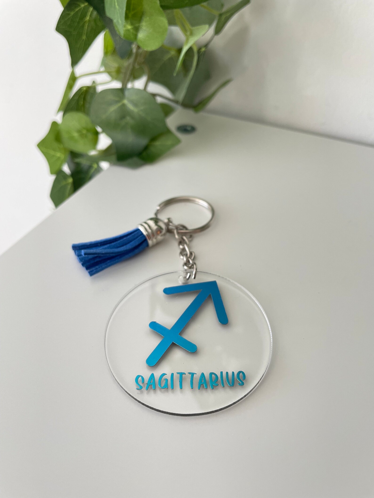 Zodiac Sign Acrylic Keychain ~ Round Acrylic Keychain With Zodiac Sign ...