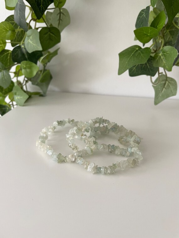 Crystal Gemstone Chip Bracelets ~ Amazonite Brace… - image 8