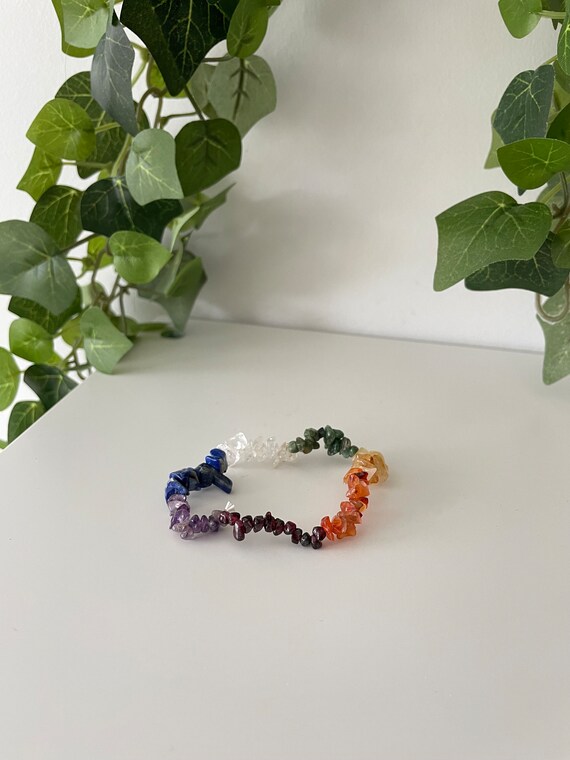 Crystal Gemstone Chip Bracelets ~ Amazonite Brace… - image 9