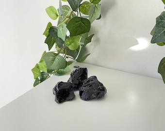 Black Obsidian ~ Rough Black Obsidian ~ Shiny Black Obsidian ~ Raw Obsidian ~ Powerful Cleansing Stone ~ Stone Of Protection ~ Obsidian