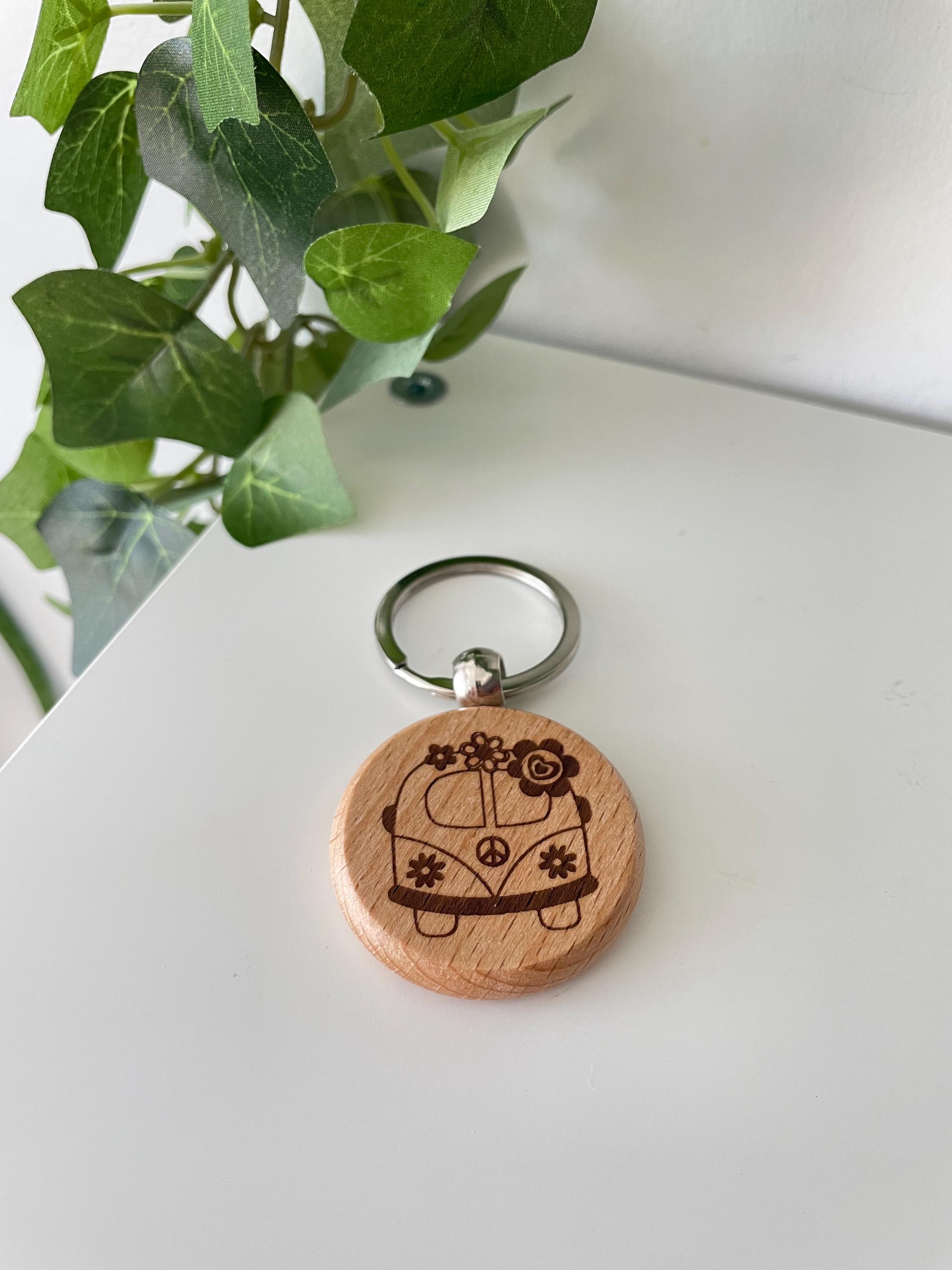 Hippie Themed Wooden Keychains~ Hippie/boho Engraved Wooden Keychains ...