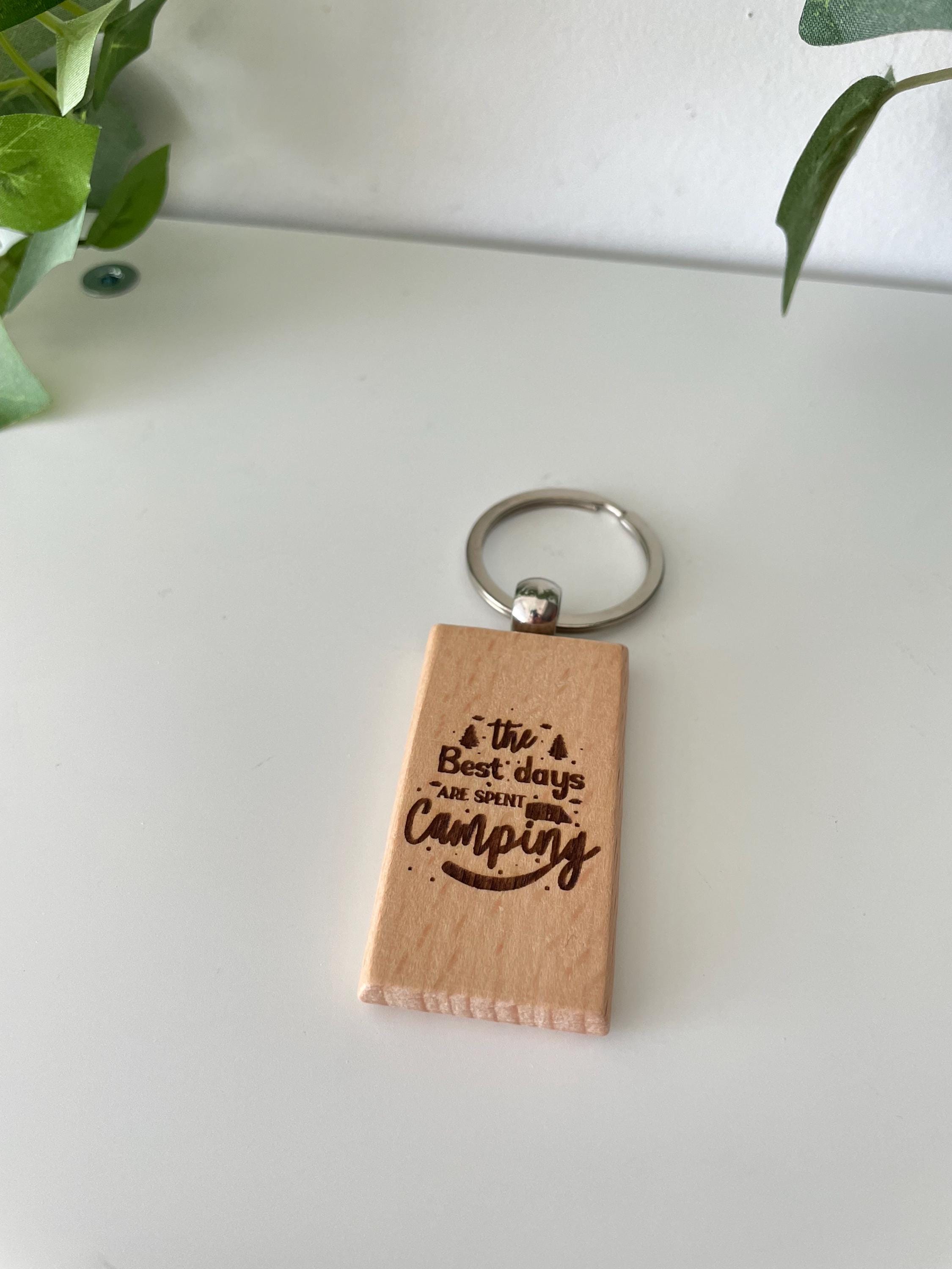 Outdoorsy Themed Engraved Wooden Keychains ~ Camping Keychains ...