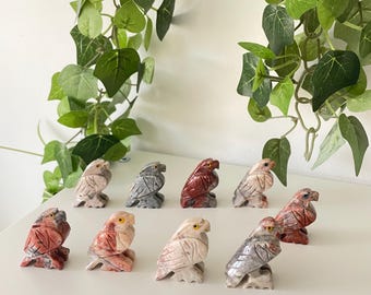 Esculturas de águilas ~ Esculturas de animales en esteatita ~ Águilas talladas en cristal ~ Cristales ~ Águila de cristal