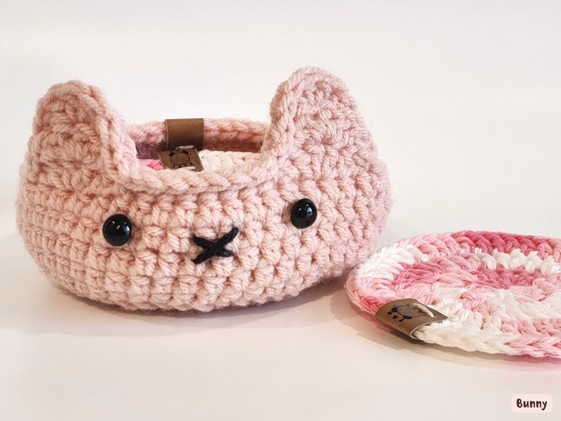 Crochet Animal Coaster Holder BUNDLE Crochet Coaster Circle Crochet Coaster Crochet Animal Bowl Cute Animal Bowl Crochet Animals Bunny