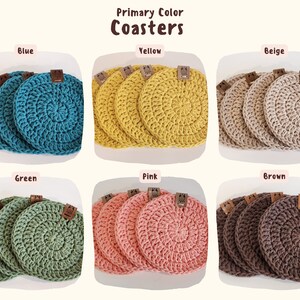 Crochet Coaster BUNDLE Scalloped Crochet Coaster Holder Circle Crochet Coaster Scalloped Crochet Bowl Housewarming Gift image 2