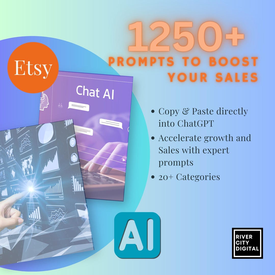 1250+ Chatgpt Prompts for Etsy Sales: MRR/PLR (digital Download) - Etsy