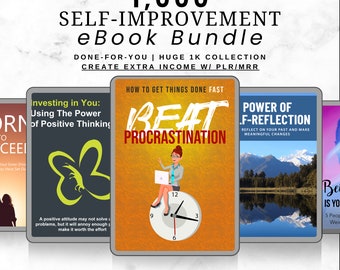 1,000 Self-Improvement eBook Bundle: PLR/MRR Resell Rights
