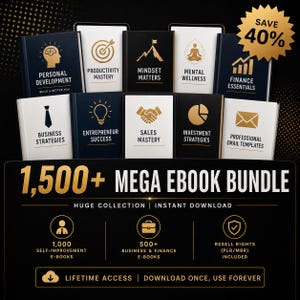 1500+ eBook MEGA Bundle: PLR/MRR, Resell Rights (Digital Products)
