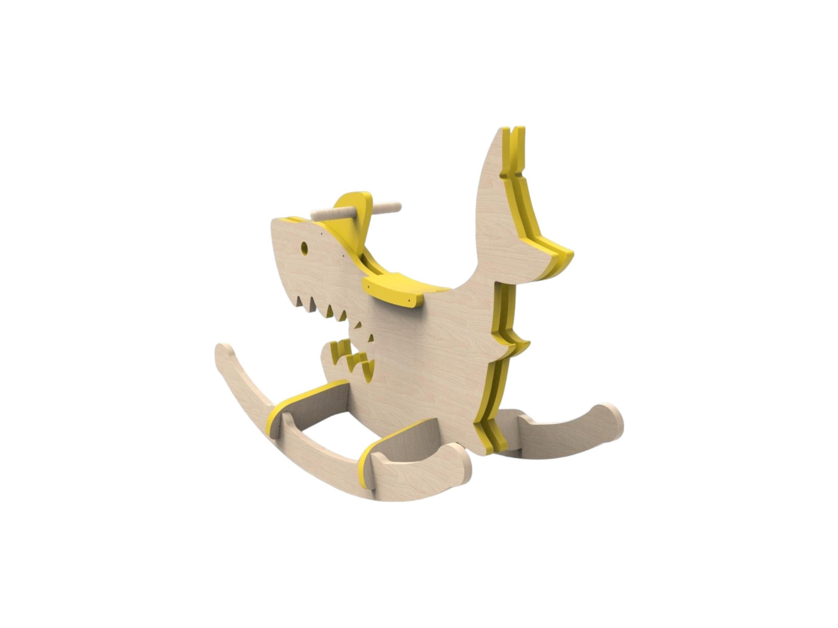 Rocker Wooden Shark CNC Template, Children Rocker DXF, Rocking Kids Svg ...
