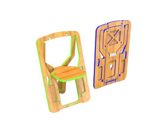 Folding chair, Wood folding chair cnc, Chair files vector, Wood furniture files, folding chair plans, CNC furniture template files