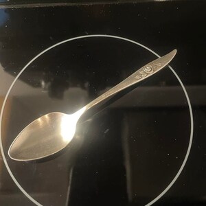 Vintage Oneida Heirloom Sterling monogrammed dessert spoon