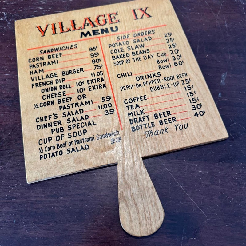 Vintage Menu - Etsy